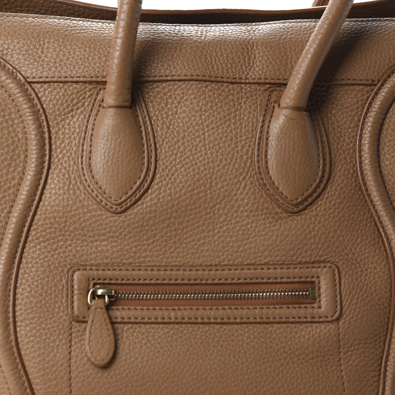 Celine Pebbled Calfskin Mini Luggage Camel 14 of 14