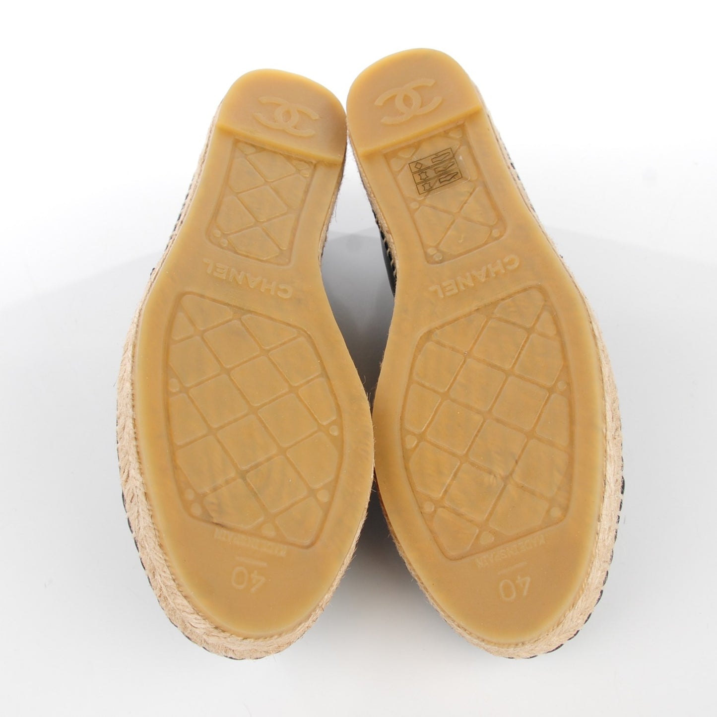 Lambskin CC Espadrilles 40 Black