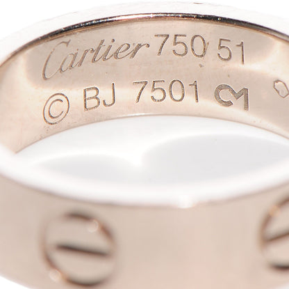 Cartier 18K White Gold 5.5mm LOVE Ring 51 5.75 4 of 5