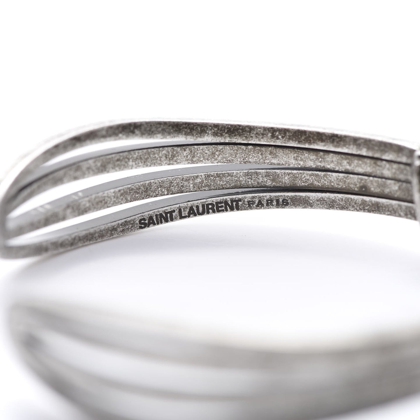 Brass Knot Cuff Silver