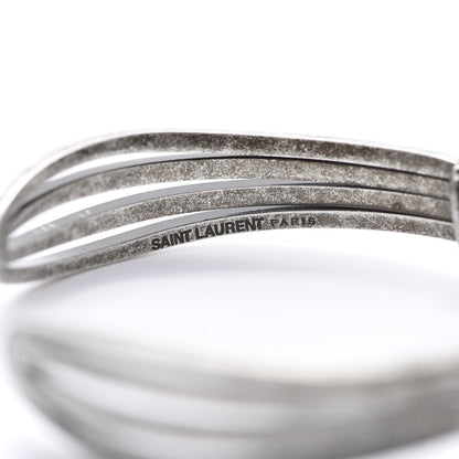 Saint Laurent Brass Knot Cuff Silver 4 of 4