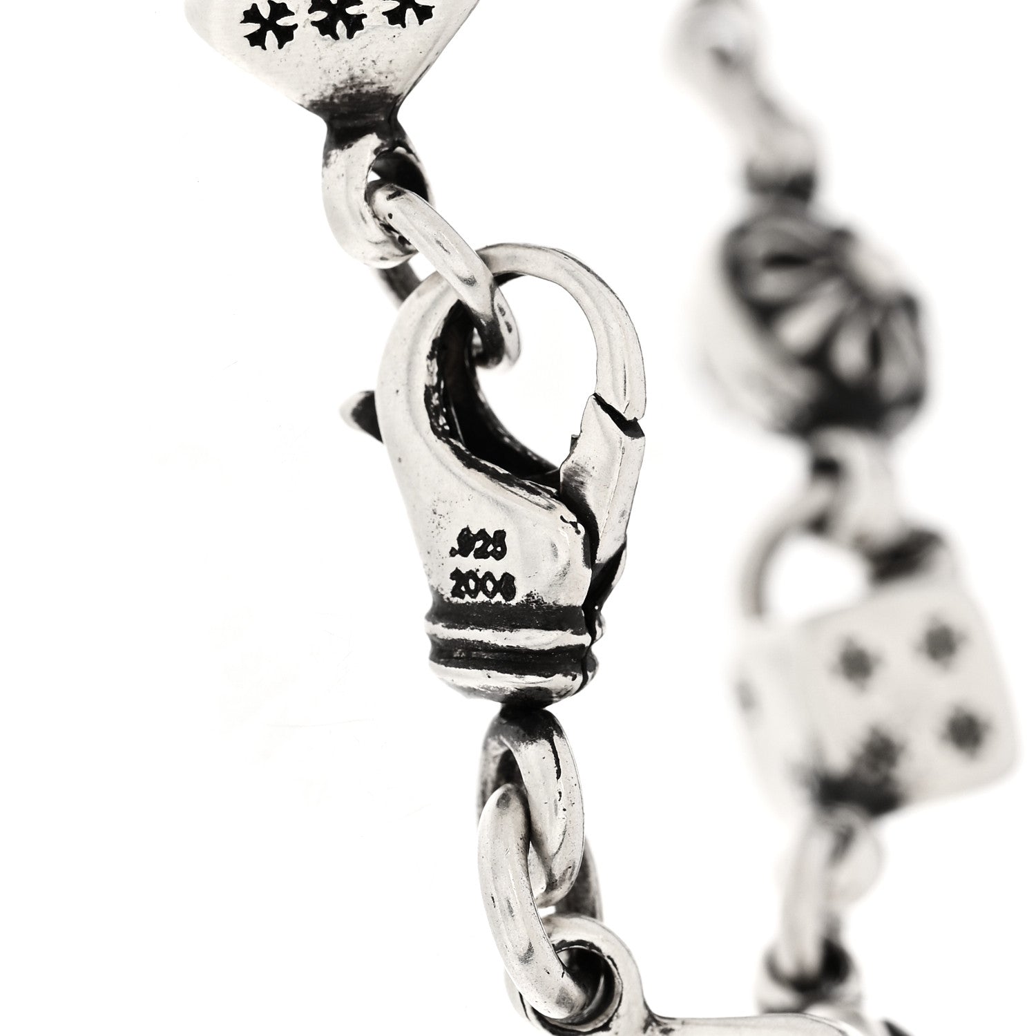 Chrome Hearts Sterling Silver Dice 9 Link Bracelet 4 of 4