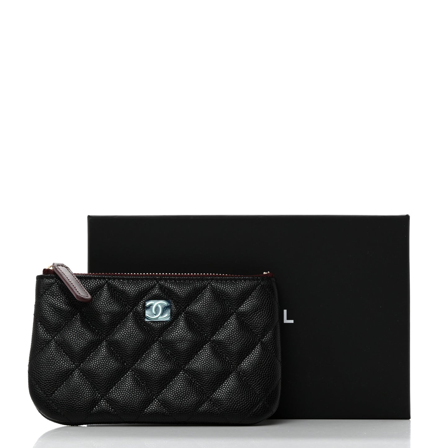 Caviar Quilted Small Pouch Black