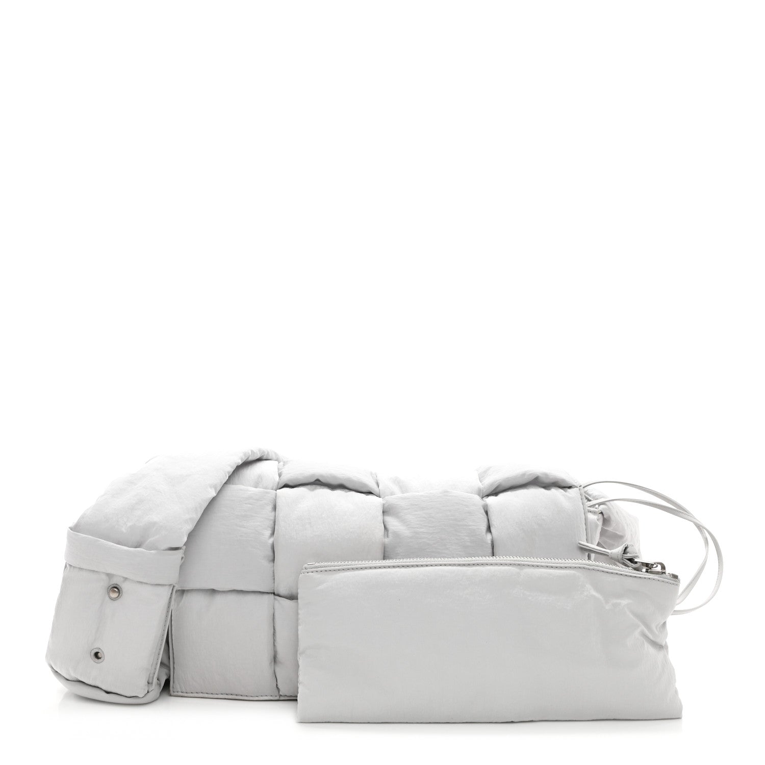 Bottega Veneta Nylon Intrecciato Padded Tech Cassette Bag Frost 1 of 15
