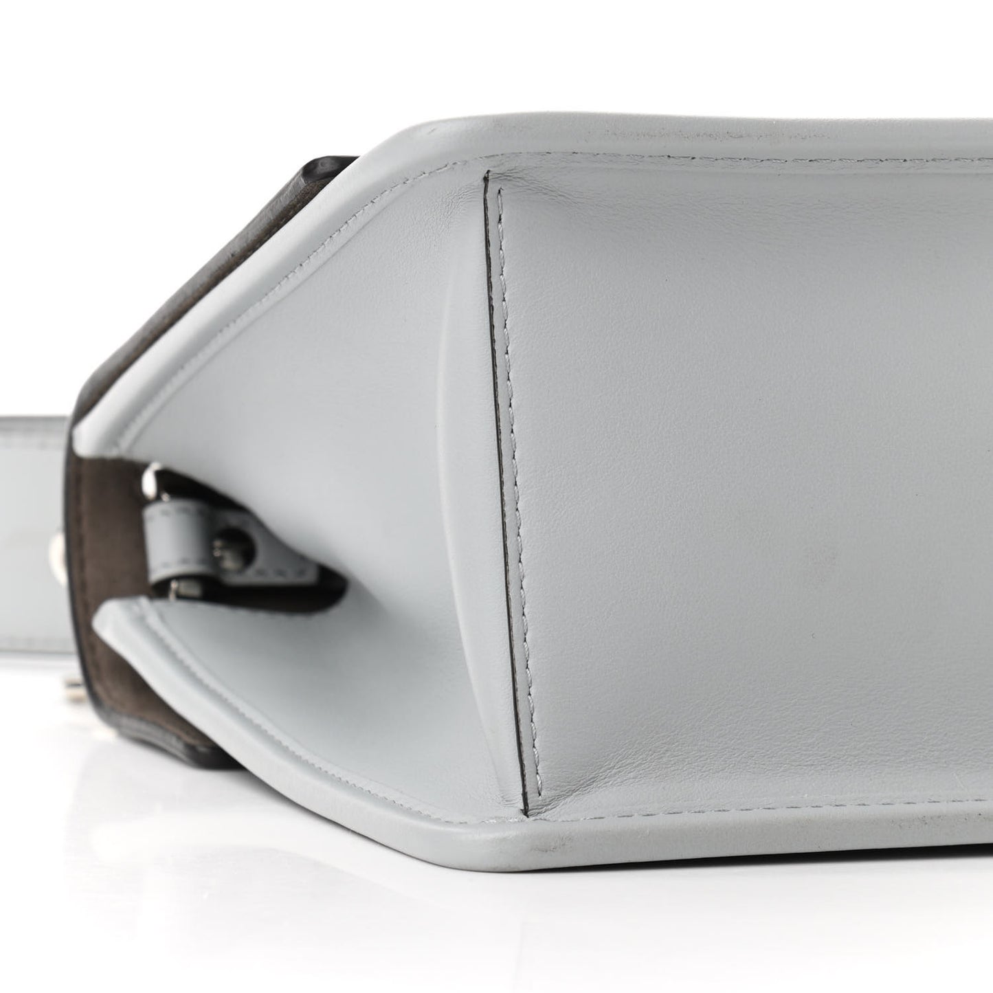 Vitello Century Opaco F is Fendi Kan I Shoulder Bag Grigio Perla