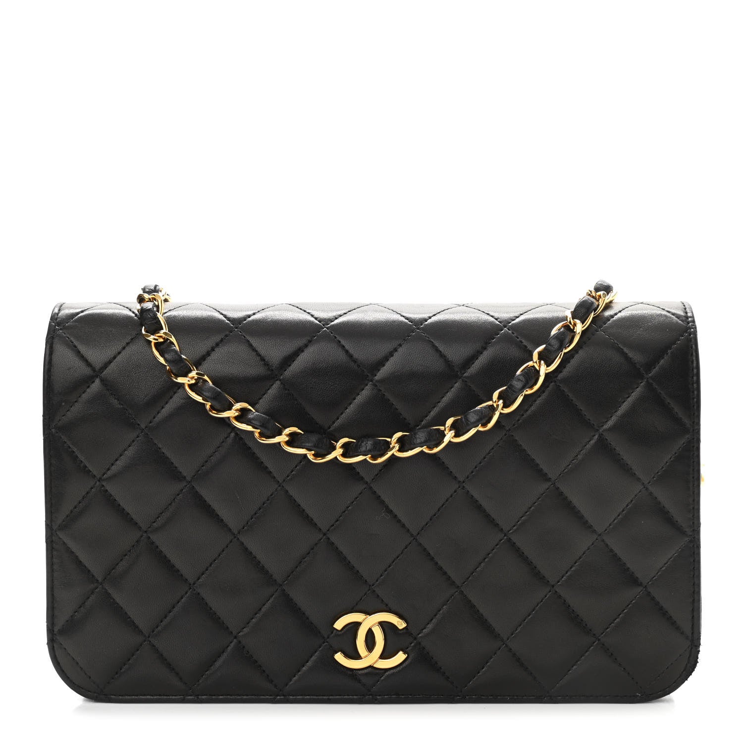 Chanel Lambskin Quilted Small Single Flap Black 1 of 12