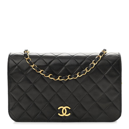 Chanel Lambskin Quilted Small Single Flap Black 1 of 12