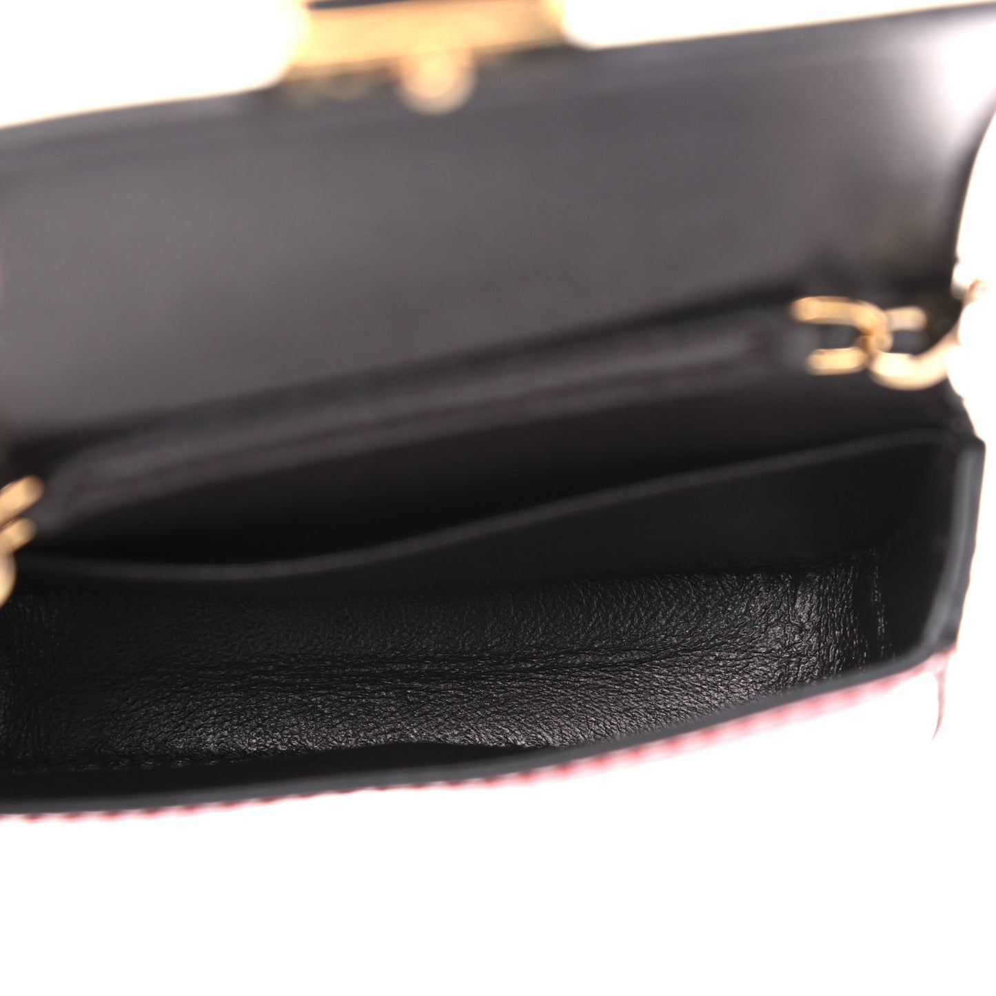 Vitello Vernice Mou Nano Baguette Charm Rosso Cardinale