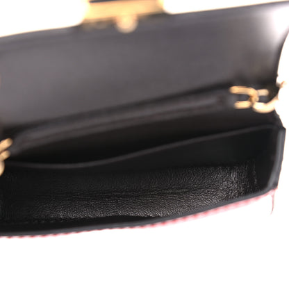 Fendi Vitello Vernice Mou Nano Baguette Charm Rosso Cardinale 5 of 9