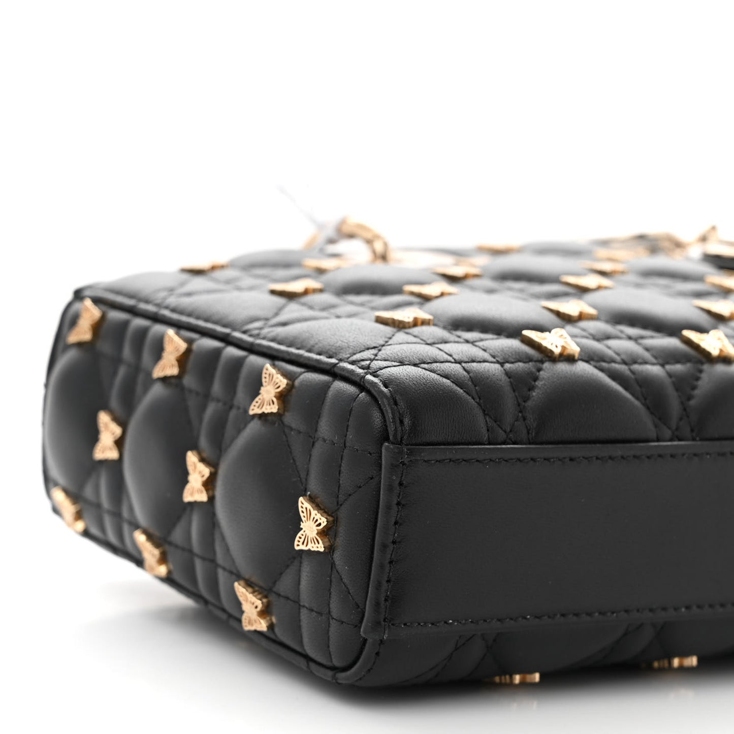 Lambskin Butterfly Cannage Lady D-Joy Black