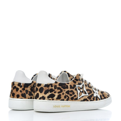 Louis Vuitton Calfskin Pony Hair Leopard Monogram Frontrow Sneakers 36 4 of 10