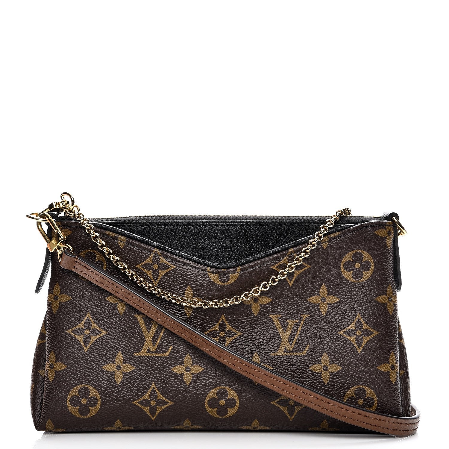 Louis Vuitton Monogram Pallas Clutch Black 1 of 9