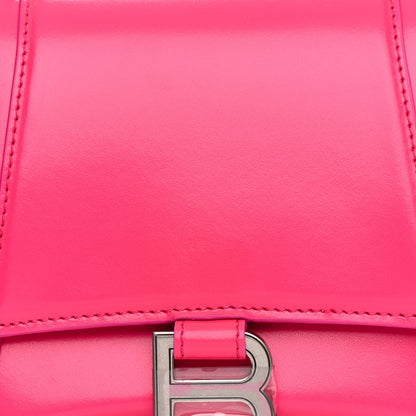 Balenciaga Shiny Box Calfskin Small Hourglass Top Handle Bag Acid Fuchsia 7 of 9
