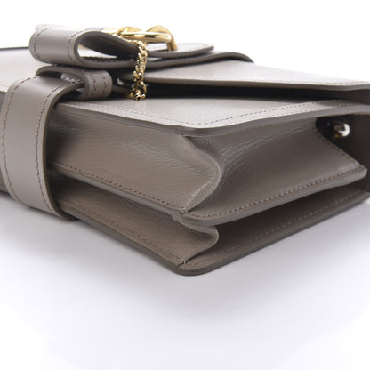 Chloe Shiny Goatskin Calfskin Aby Chain Shoulder Bag Motty Grey 7 of 9
