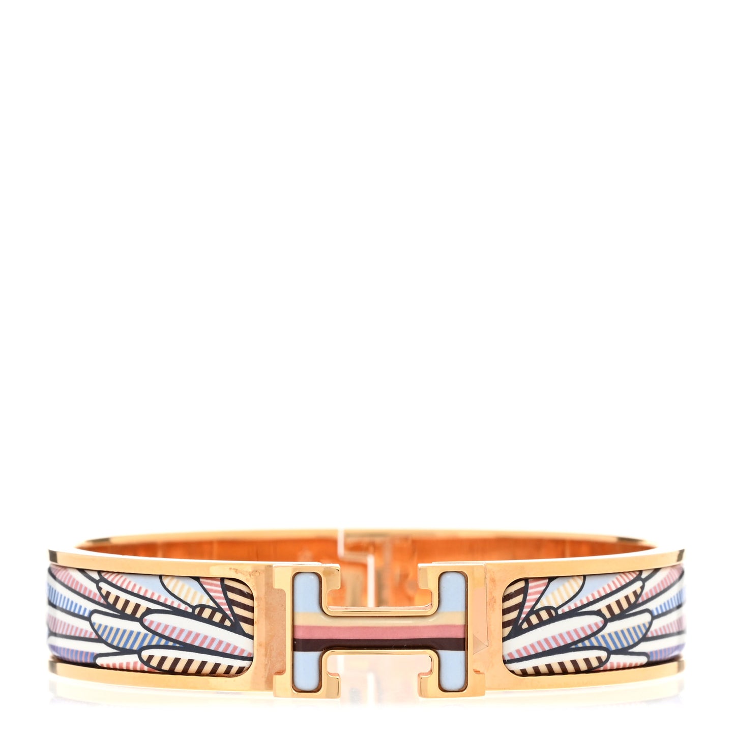 Enamel Printed Pegase Pop Narrow Clic Clac H Bracelet PM