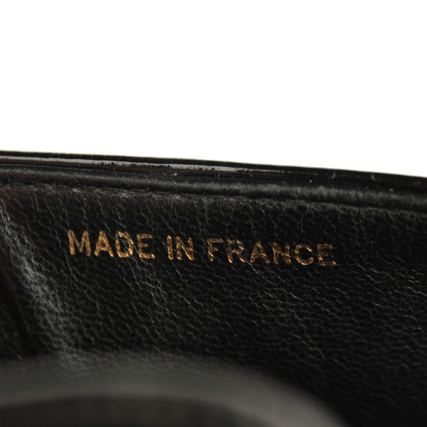 Patent Quilted Medium Double Flap Black