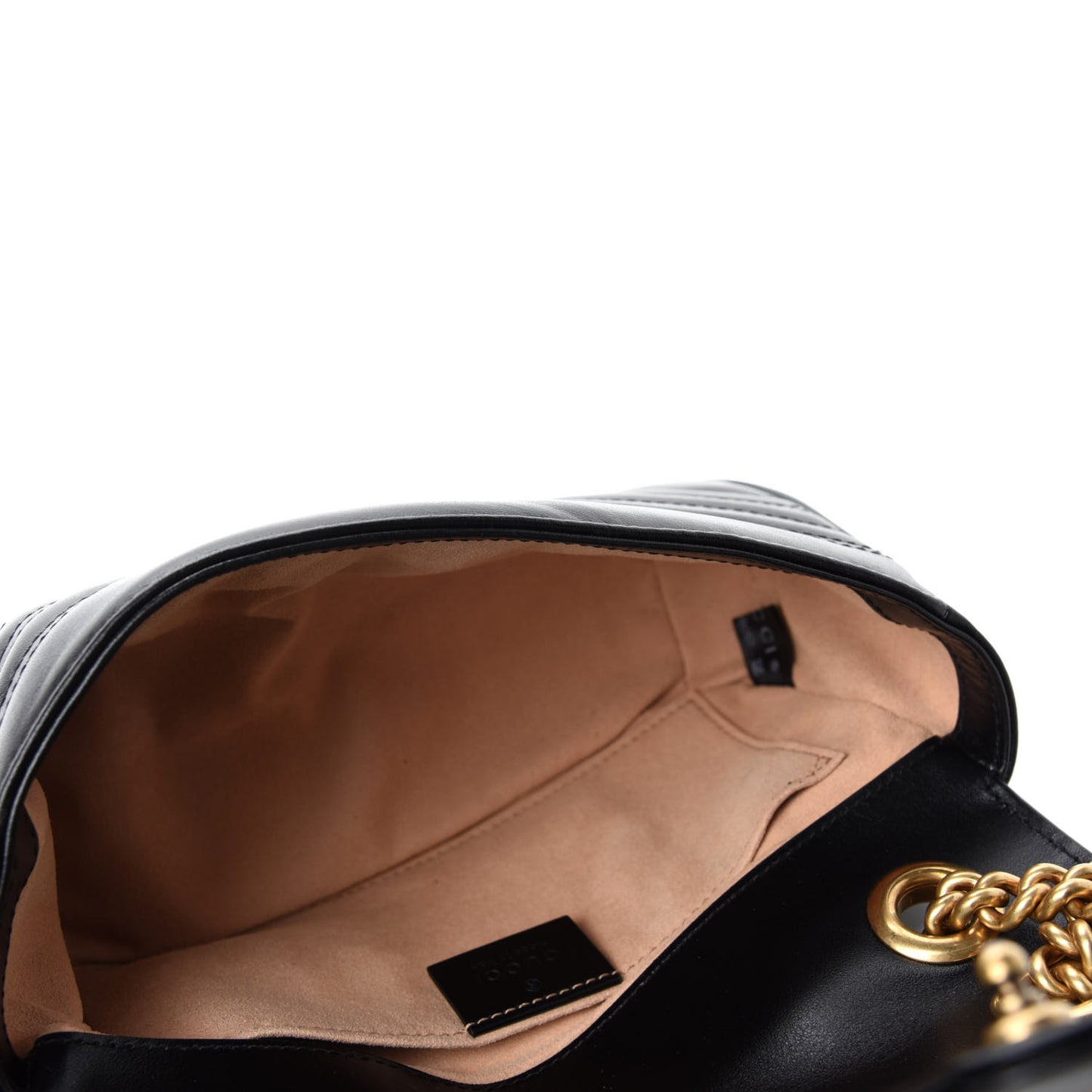 Calfskin Matelasse Mini GG Marmont Shoulder Bag Black
