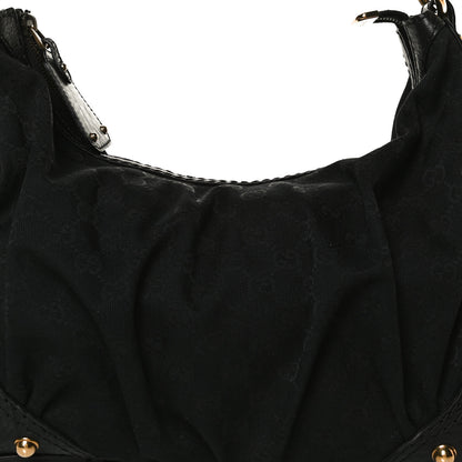 Gucci Monogram Medium Jockey Hobo Black 8 of 14