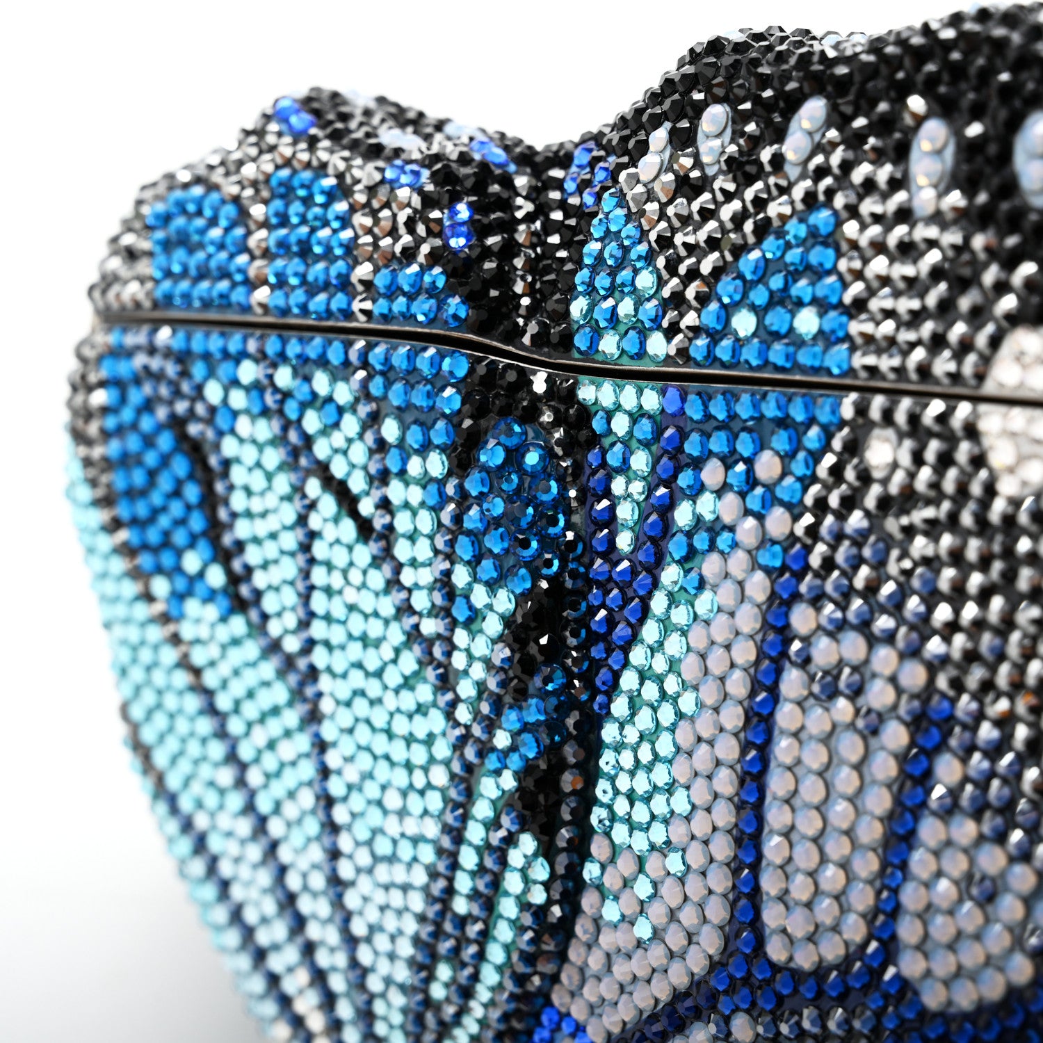Judith Leiber Crystal Butterfly Mariposa Minaudiere Clutch Blue 11 of 13