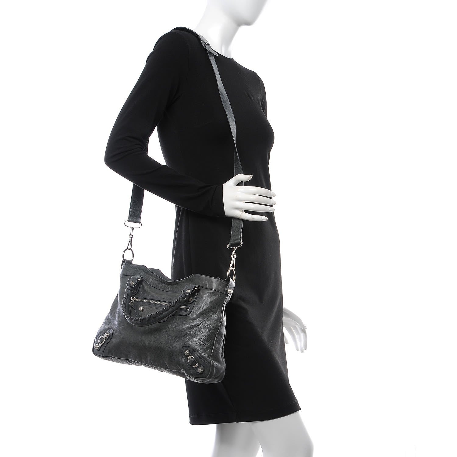 Balenciaga Agneau Giant 12 Silver Hardware Town Anthracite 2 of 10