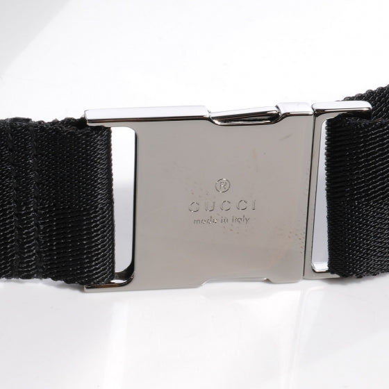 GG Monogram Double Pocket Belt Bag Black