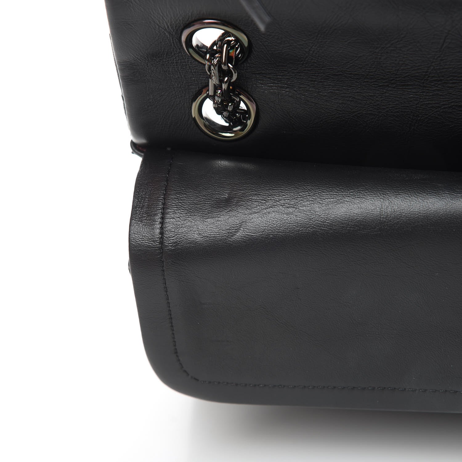 Chanel Aged Calfskin Chevron Quilted 2.55 Reissue 225 Flap So Black 12 of 17