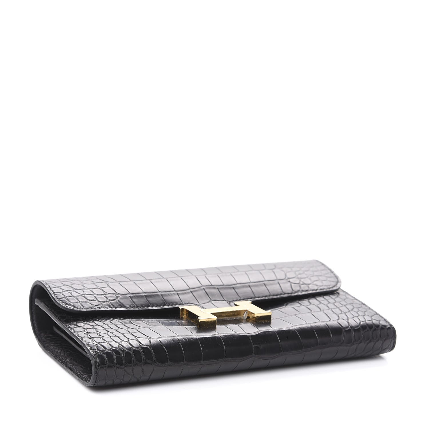 Hermes Matte Alligator Constance Wallet Black 5 of 17