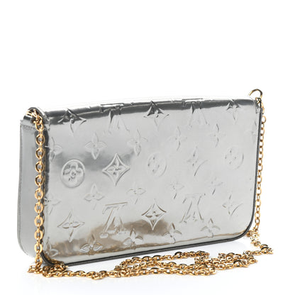 Louis Vuitton Vernis Felicie Pochette Chain Wallet Gris Metal 4 of 11