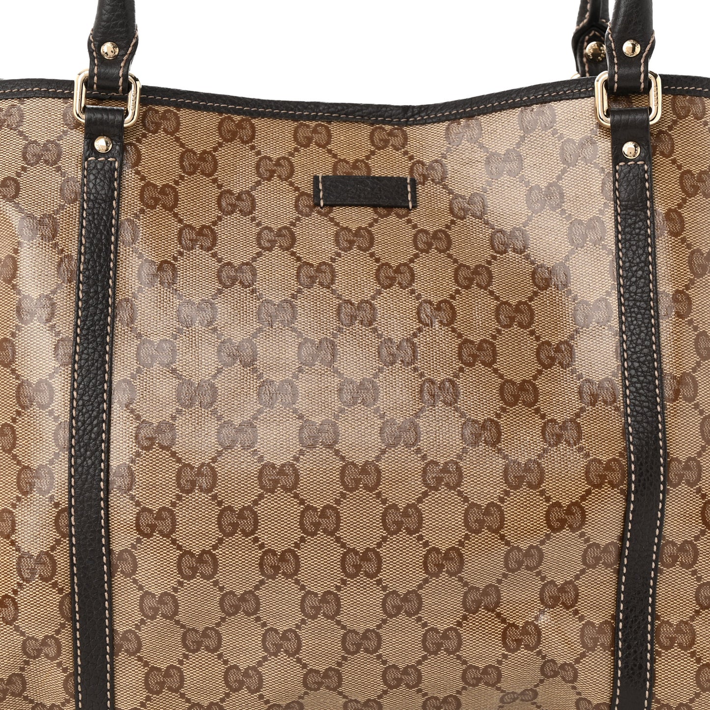 Crystal Monogram Medium Joy Tote Beige Ebony Testa Di Moro