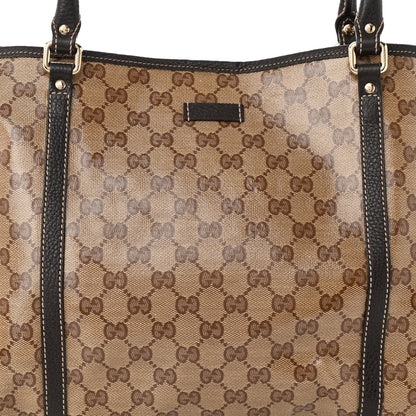 Gucci Crystal Monogram Medium Joy Tote Beige Ebony Testa Di Moro 8 of 10