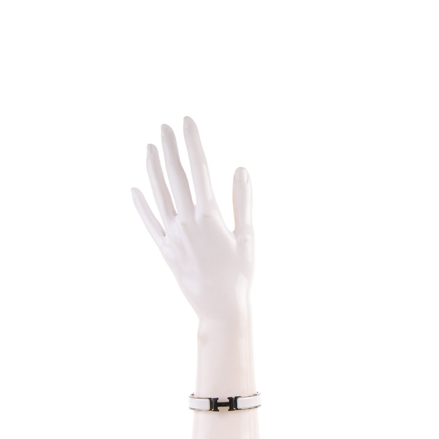 Hermes Enamel Narrow Clic Clac H Bracelet PM White 2 of 4