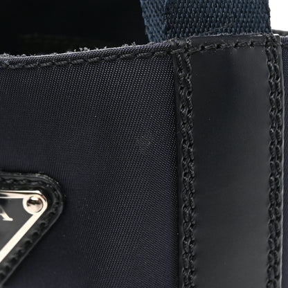 Prada Spazzolato Re-Nylon Metal Triangle Logo Womens 50mm Combat Boots 37 Blue 12 of 15