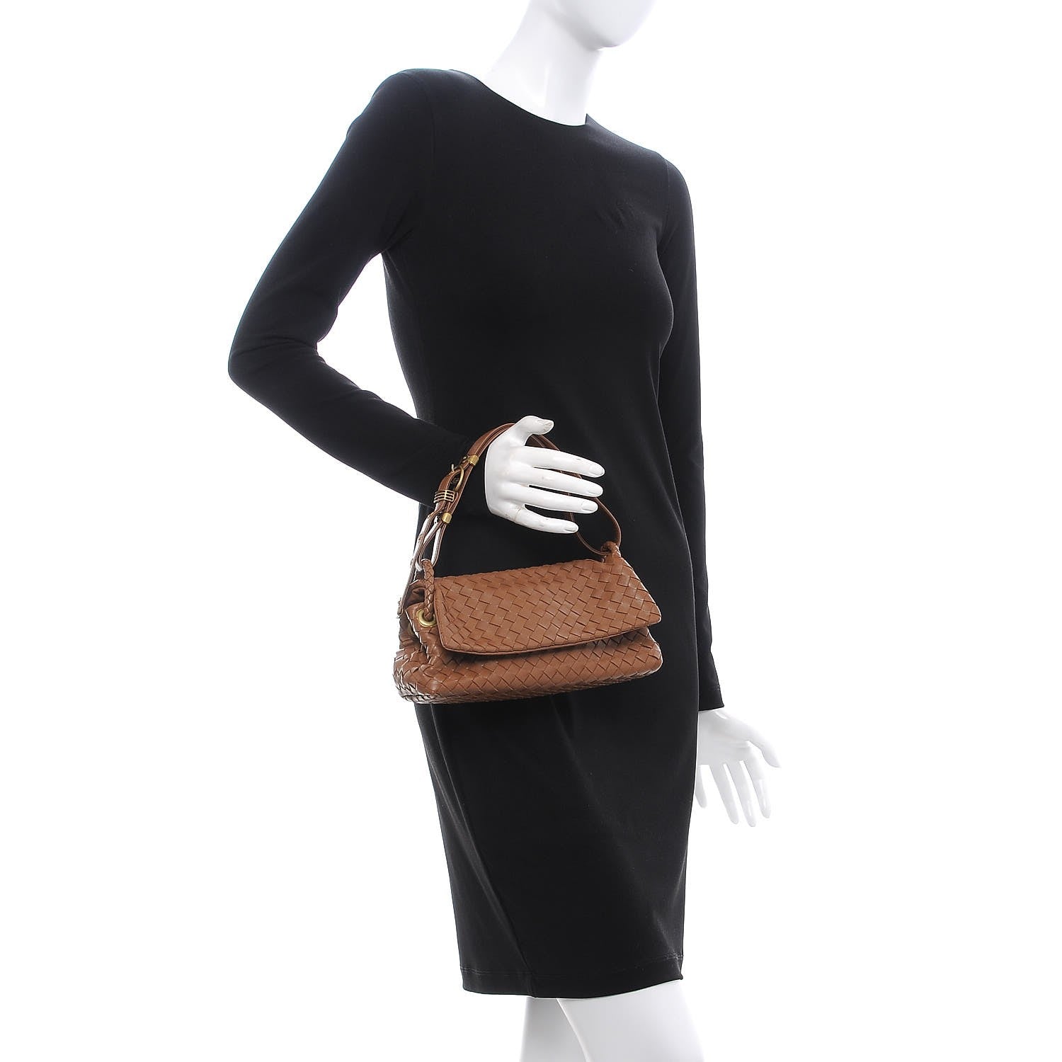 Bottega Veneta Nappa Intrecciato Messenger Crossbody Brown 2 of 8