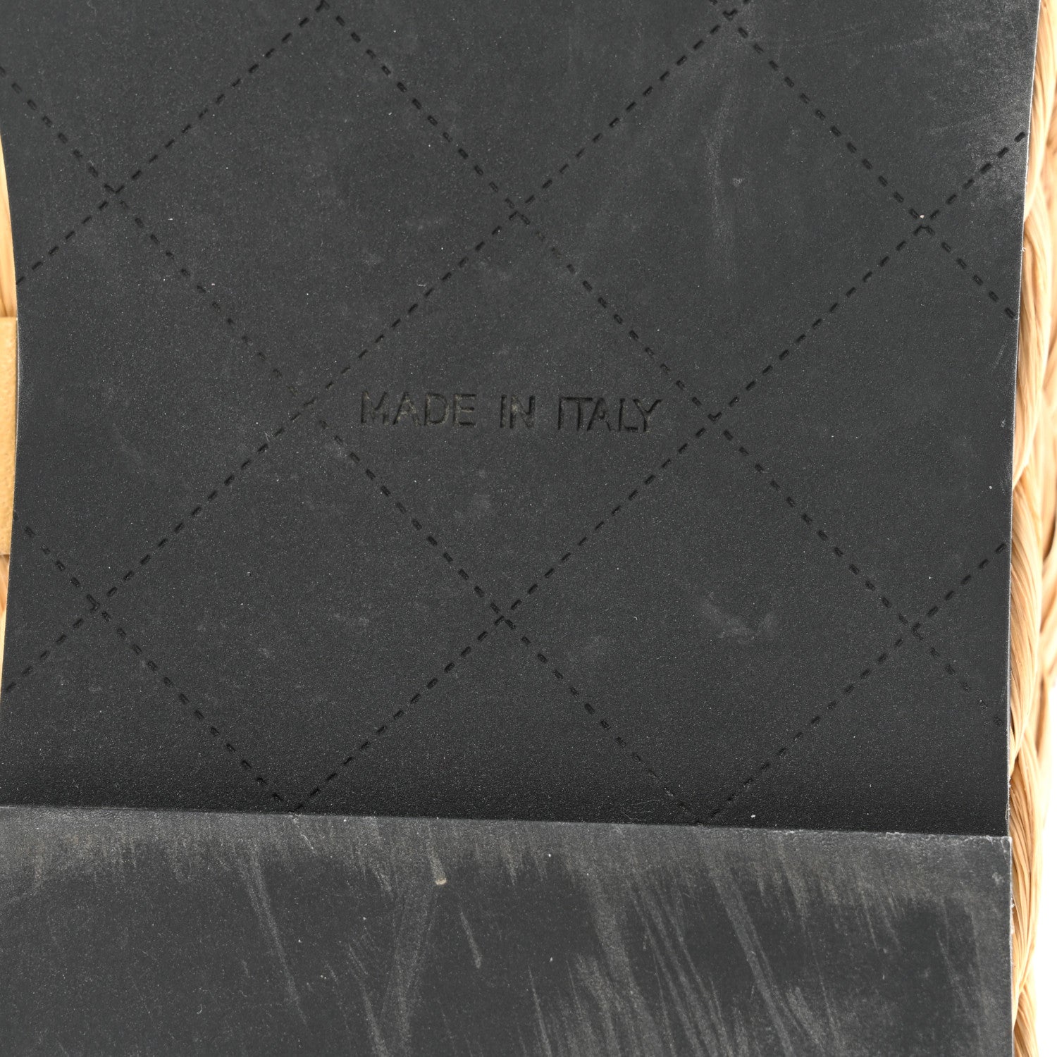 Chanel Terry Cloth Raffia CC Logo Thong Sandals 41 Black 8 of 9