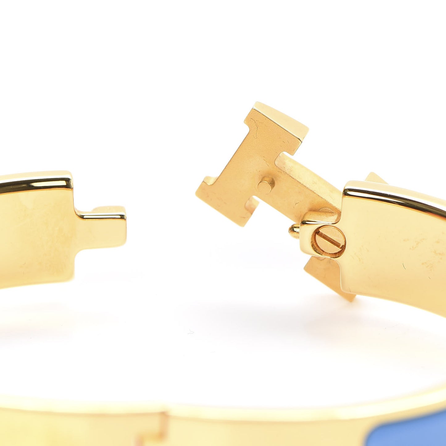 Enamel Narrow Clic Clac H Bracelet PM Bleu Transat