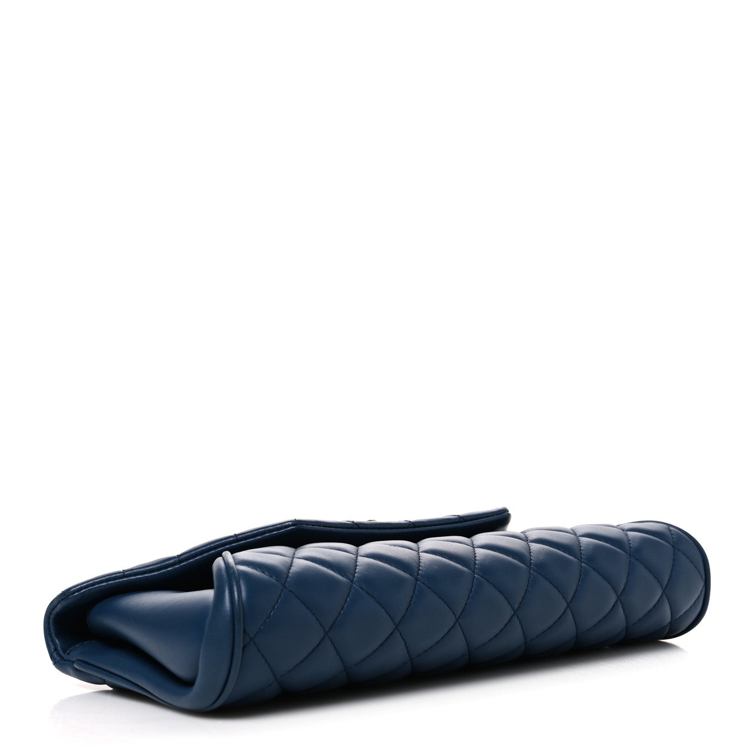 Chanel Lambskin Quilted Fold Up Again Clutch Dark Blue 4 of 7