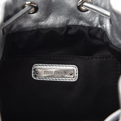 Miu Miu Paillettes Mate Bucket Bag Argento 6 of 9