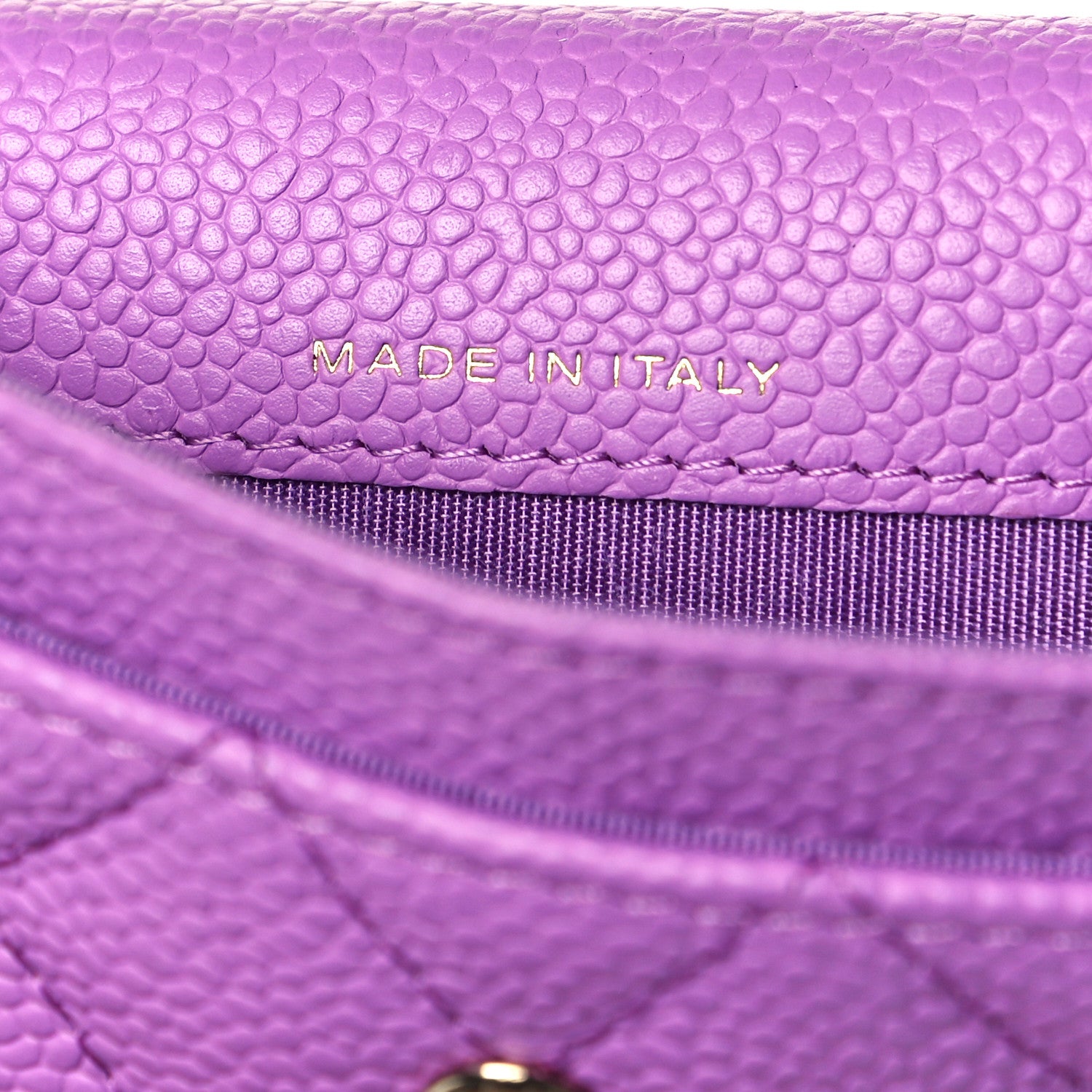 Chanel Caviar Quilted Boy Flap Card Holder Purple 4 of 9