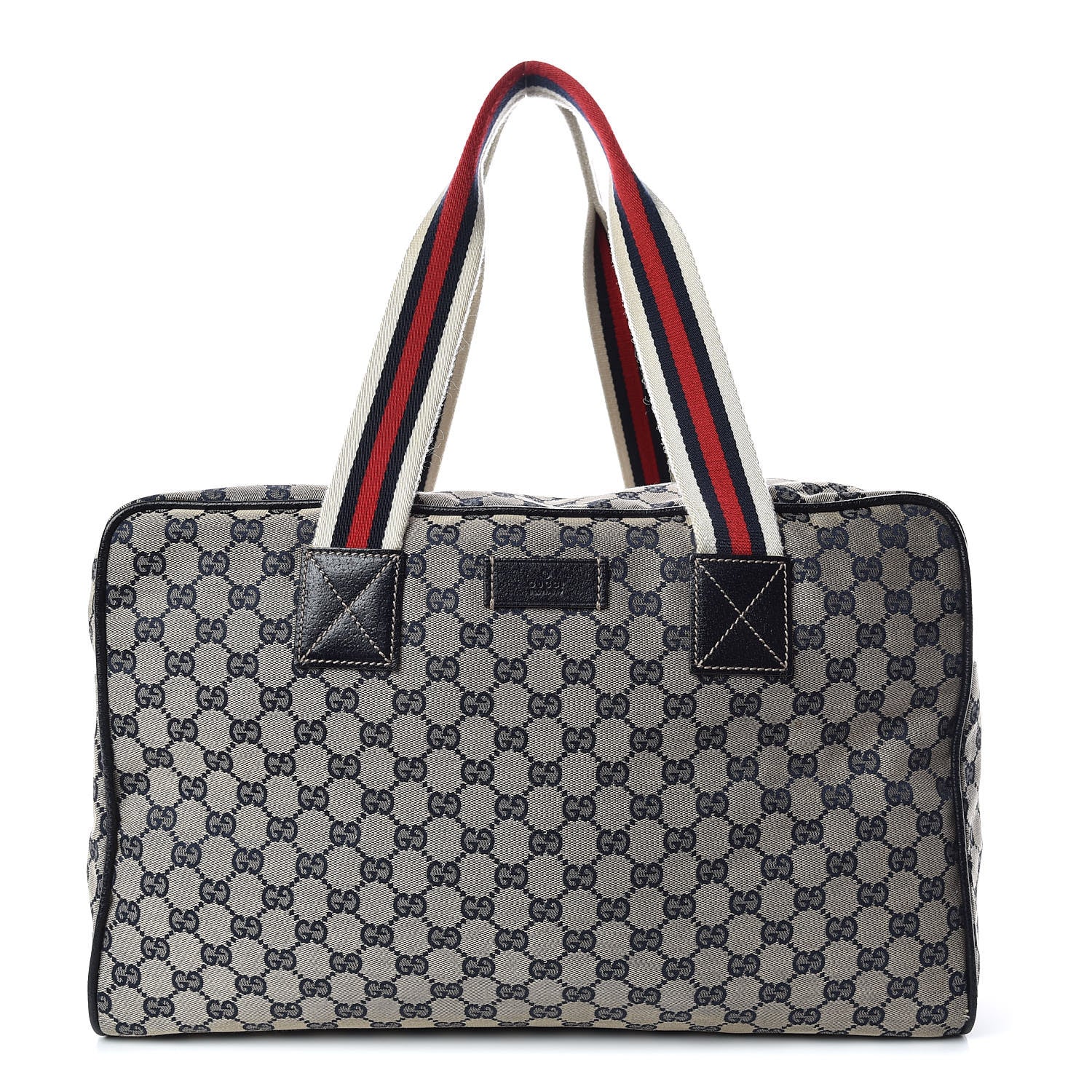 Gucci GG Monogram Web Large Collapsible Carry On Duffle Navy 1 of 16