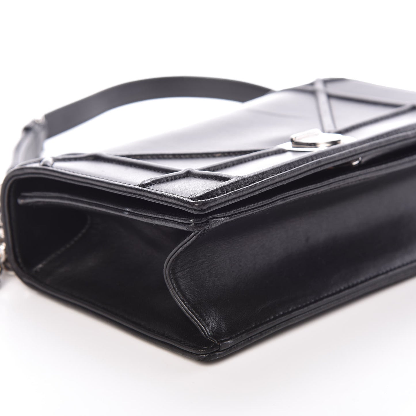 Calfskin Small Diorama Flap Bag Black