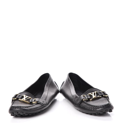Louis Vuitton Calfskin Oxford Loafers 38 Black 6 of 10