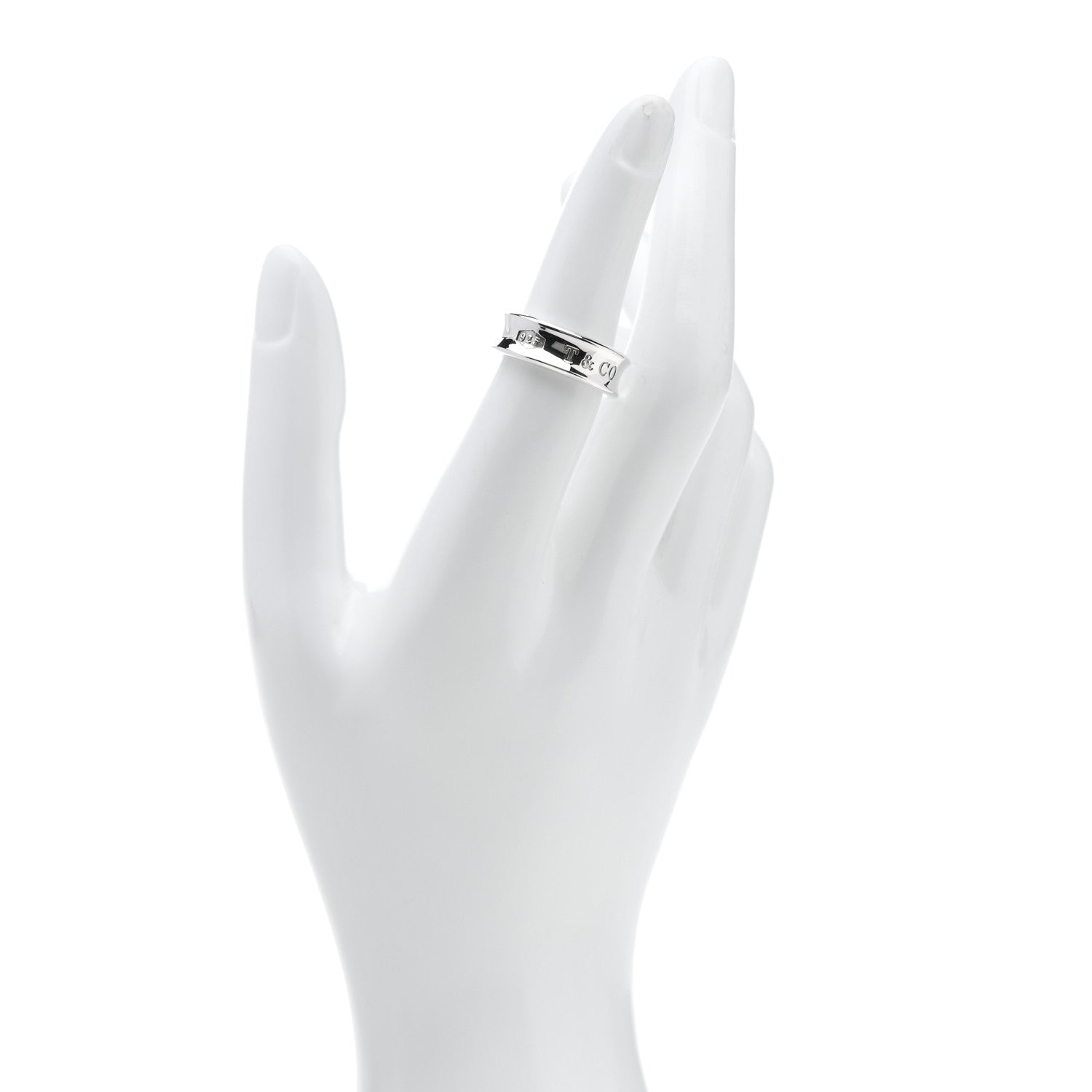 Tiffany Sterling Silver 1837 Band Ring 53 6.25 2 of 5
