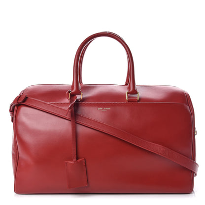 Saint Laurent Calfskin Classic Duffle 12 Red 1 of 14