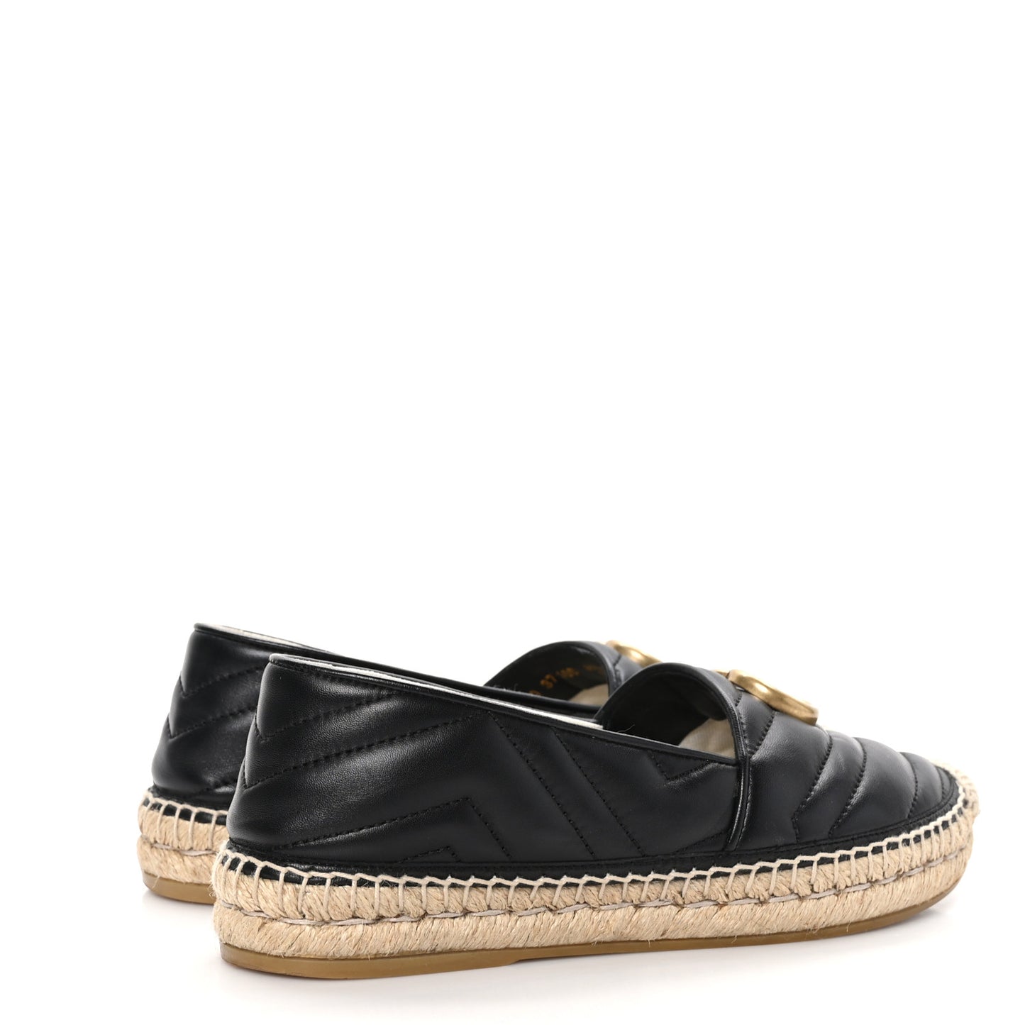 Nappa Matelasse GG Marmont Espadrilles 37 Black