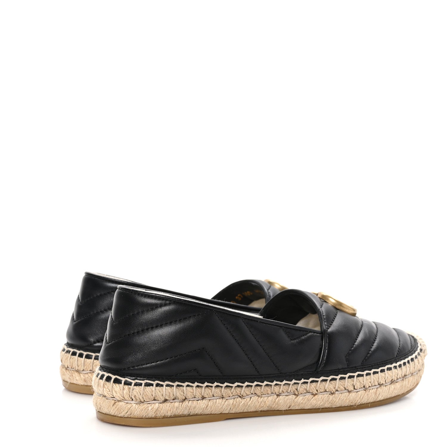 Gucci Nappa Matelasse GG Marmont Espadrilles 37 Black 4 of 9