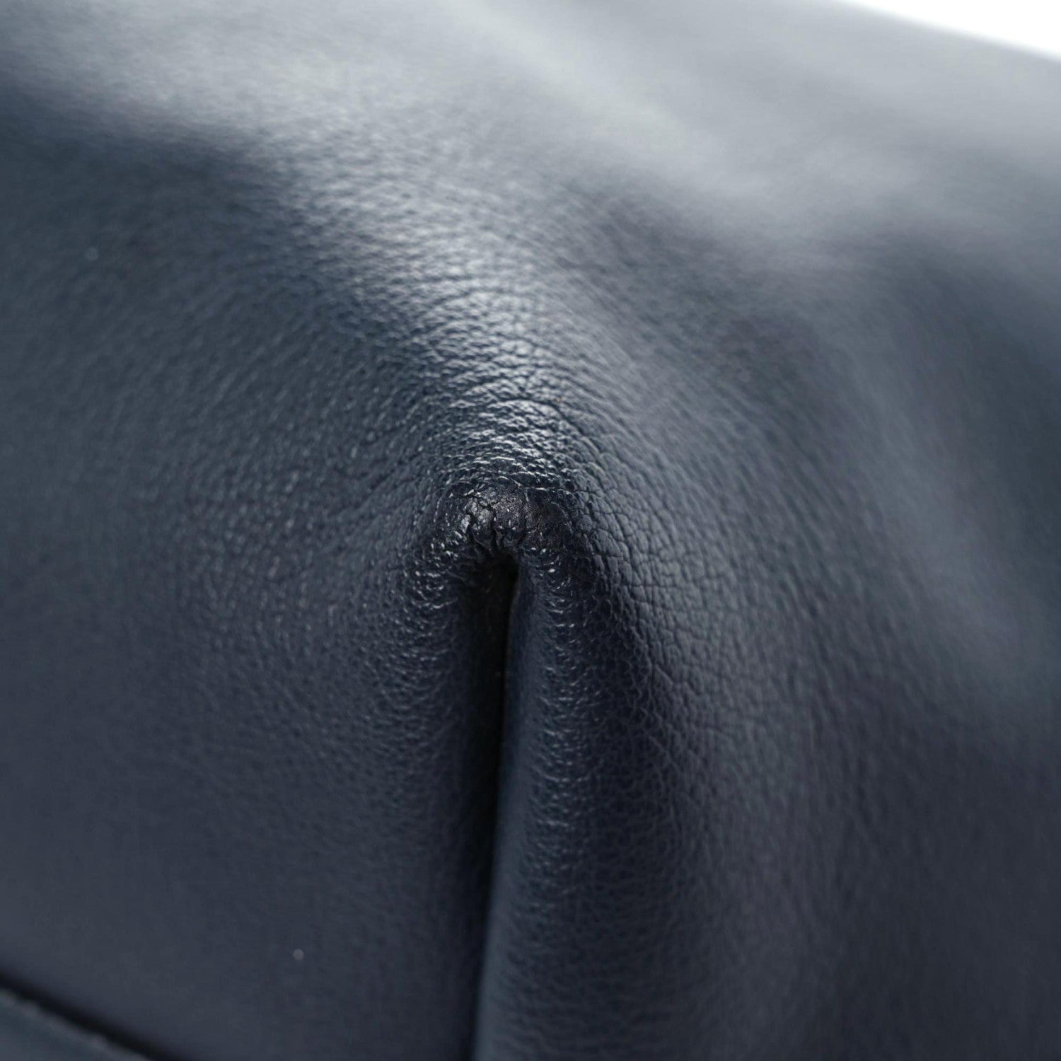 Saint Laurent Calfskin Large Shopping Tote Deep Marine 9 of 20
