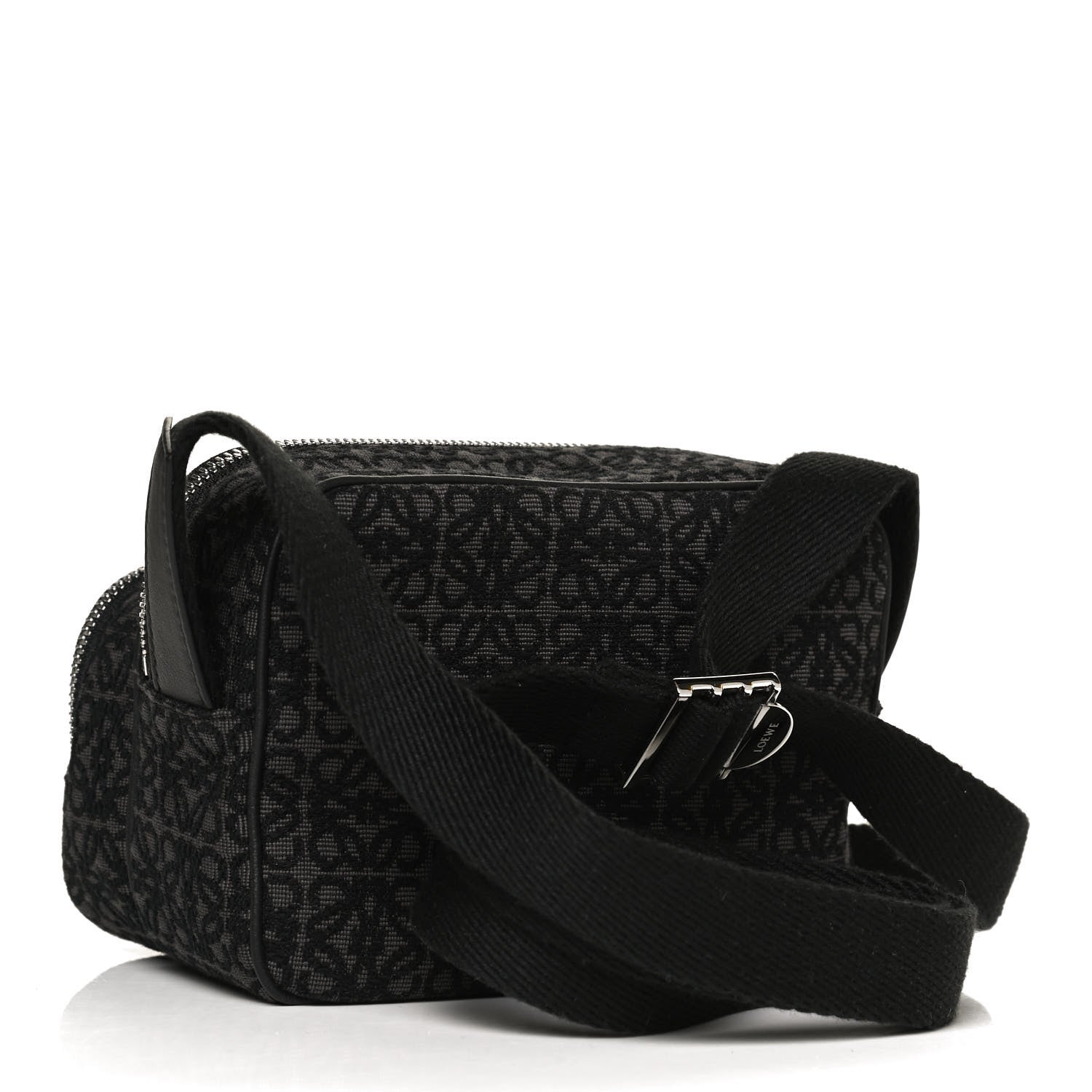 Loewe Jacquard Anagram Calfskin Mini Camera Bag Anthracite Black 3 of 10