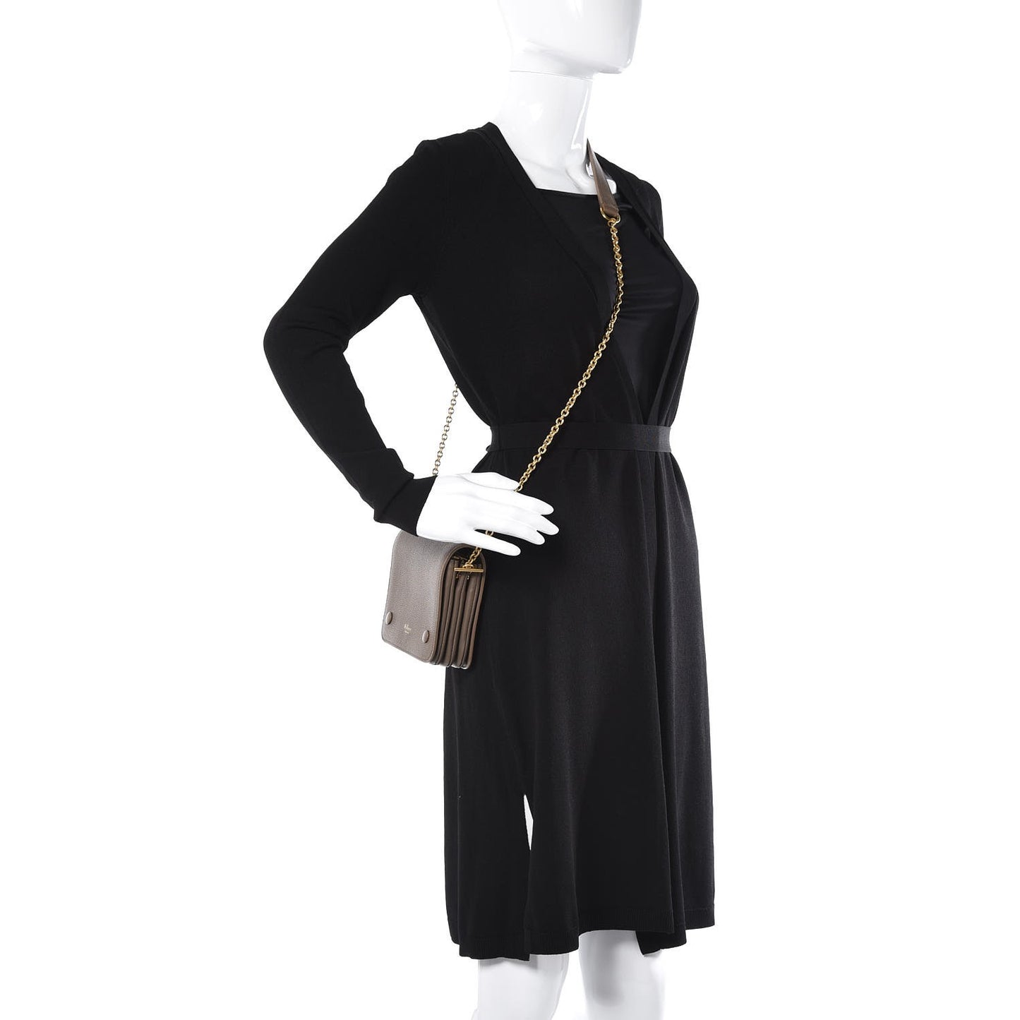 Classic Grain Calfskin Small Clifton Flap Clay
