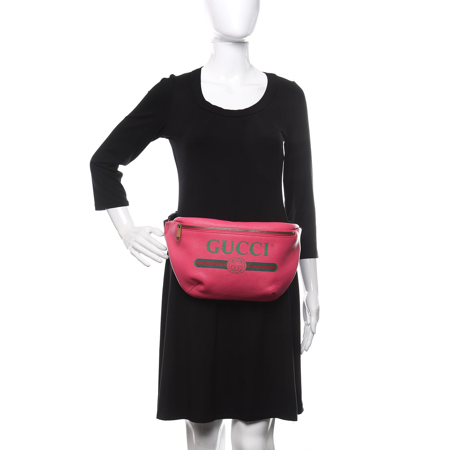 Gucci Grained Calfskin Logo Belt Bag Pink 2 of 10