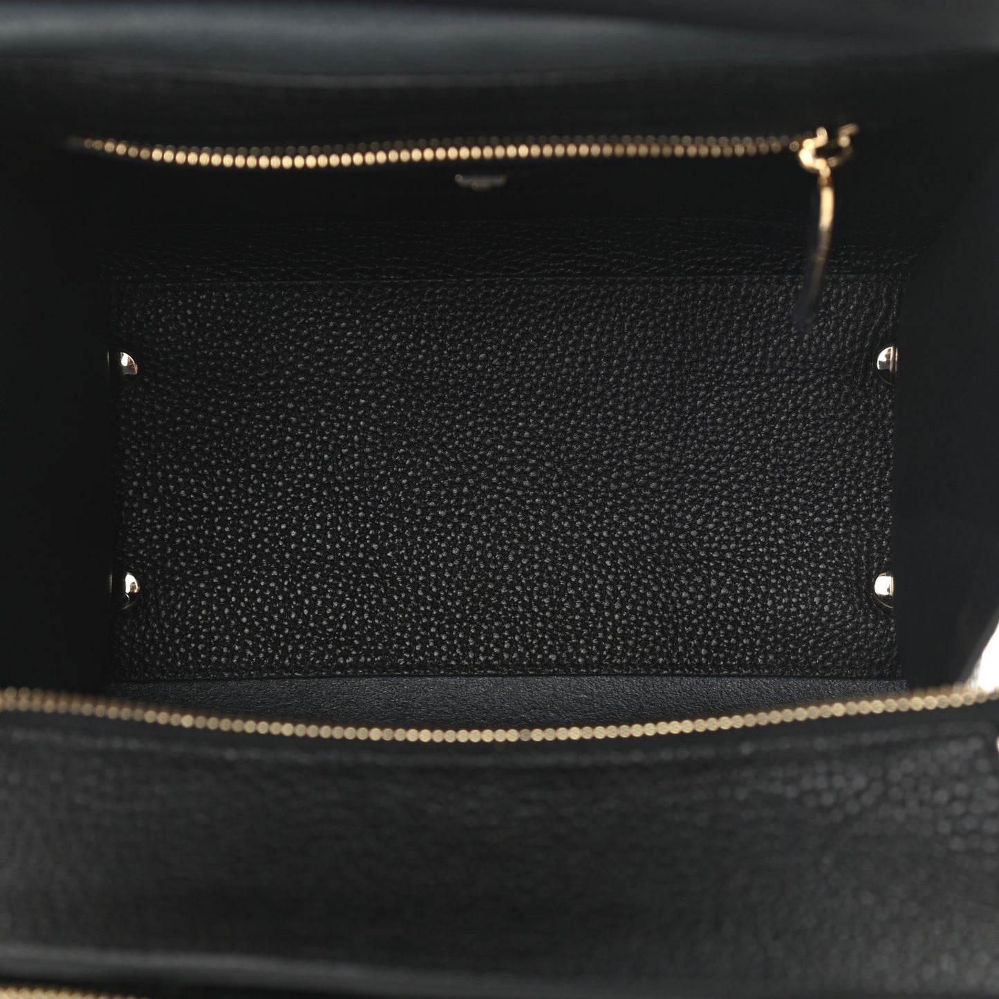 Hammered Calfskin Double Handle Small Amy Tote Black
